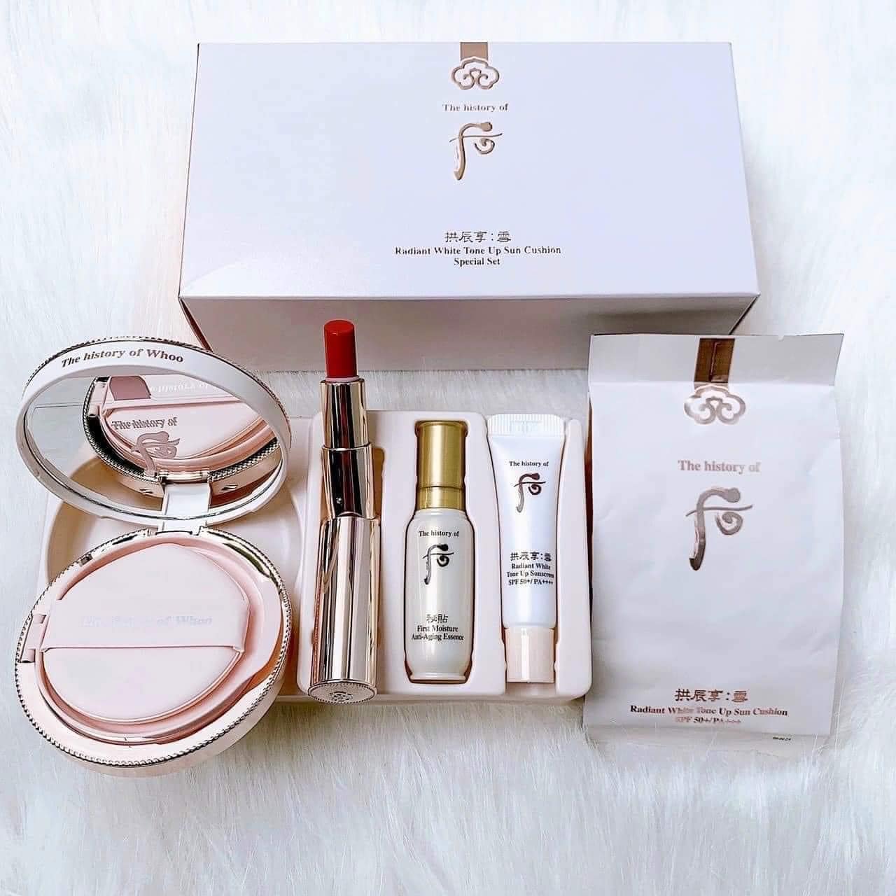 The Whoo Gongjinhyang Seol Radiant White Tone Up Sun Cushion Special Set (5pcs)