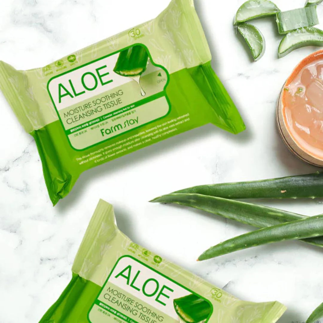Farm Stay Aloe Moisture Soothing Cleansing Tissue 30 sheets