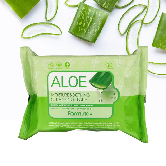 Farm Stay Aloe Moisture Soothing Cleansing Tissue 30 sheets