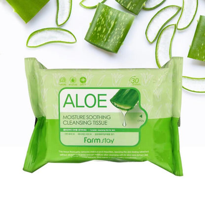 Farm Stay Aloe Moisture Soothing Cleansing Tissue 30 sheets