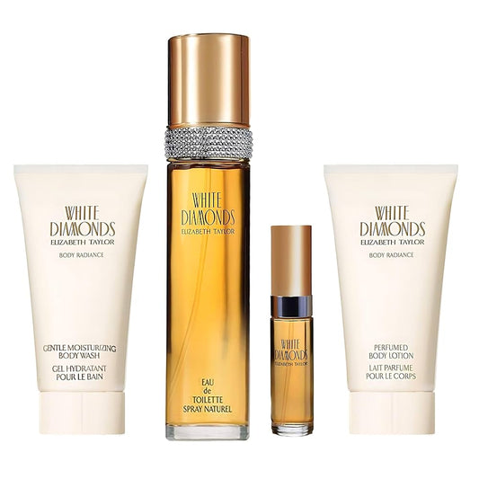 White Diamonds Elizabeth Taylor, 4 Piece, 3.3 FL. OZ 100 ML.
