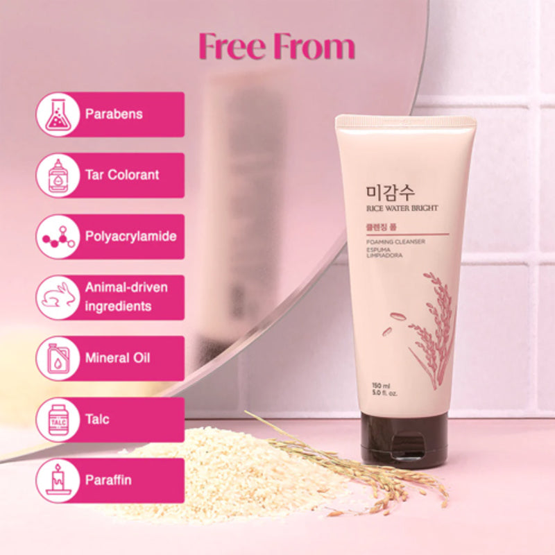 The Face Shop Rice Water Bright Foaming Cleanser 2024 version 150ml