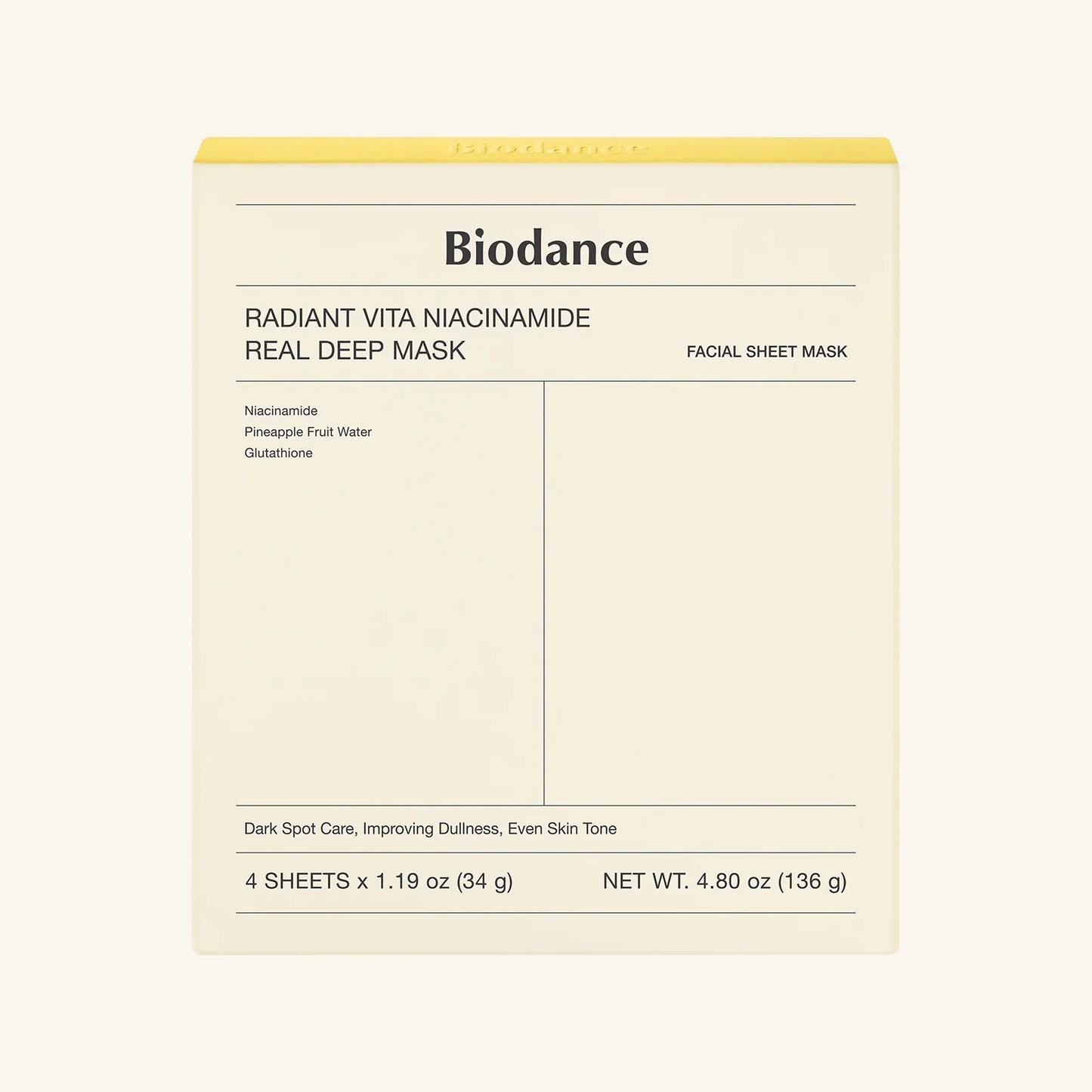 Biodance Radiant Vita Niacinamide Real deep Mask