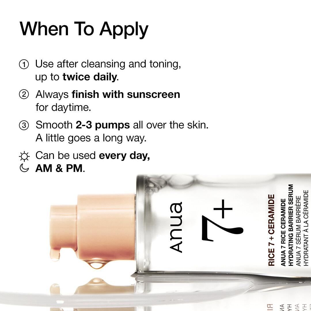 Anua - Rice Ceramide 7 Hydrating Barrier Serum (50ml)