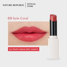 Nature Republic Lip Studio Intense Satin Lipstick IS05 Sole Coral