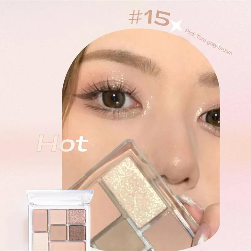 Judydoll 7 colors Palette # 15 Pink Taro Grey Brown