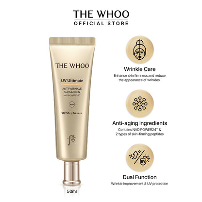 The Whoo UV Ultimate Anti-Wrinkle Sunscreen NAD POWER 24TM 50ml