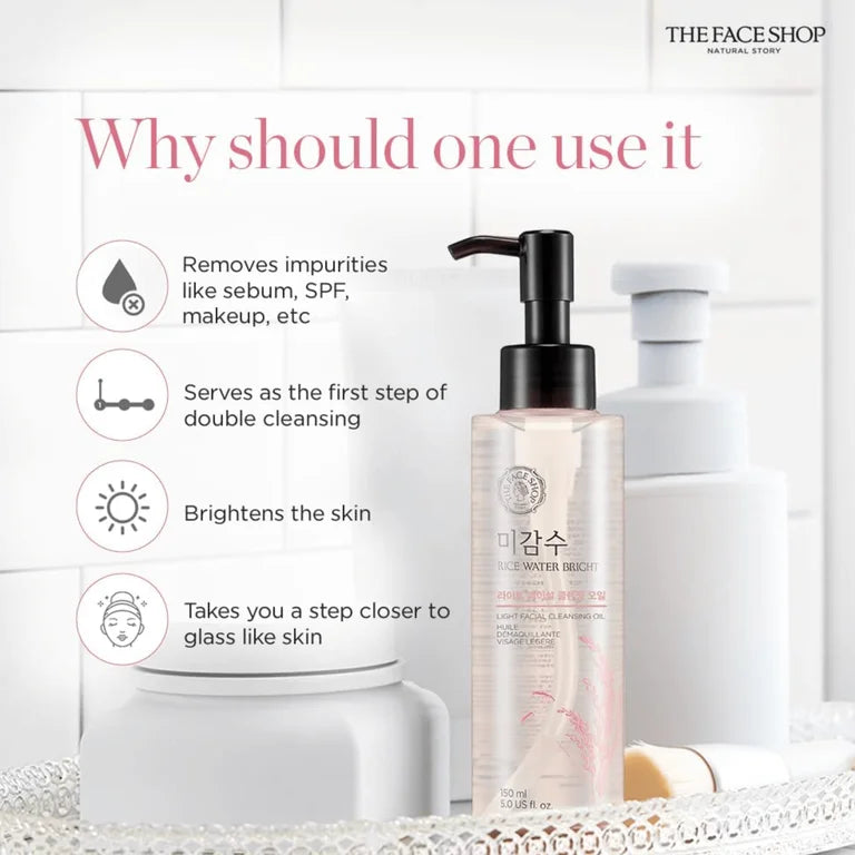The Face Shop Rice Water Bright Light Facial Cleansing Oil 150ml