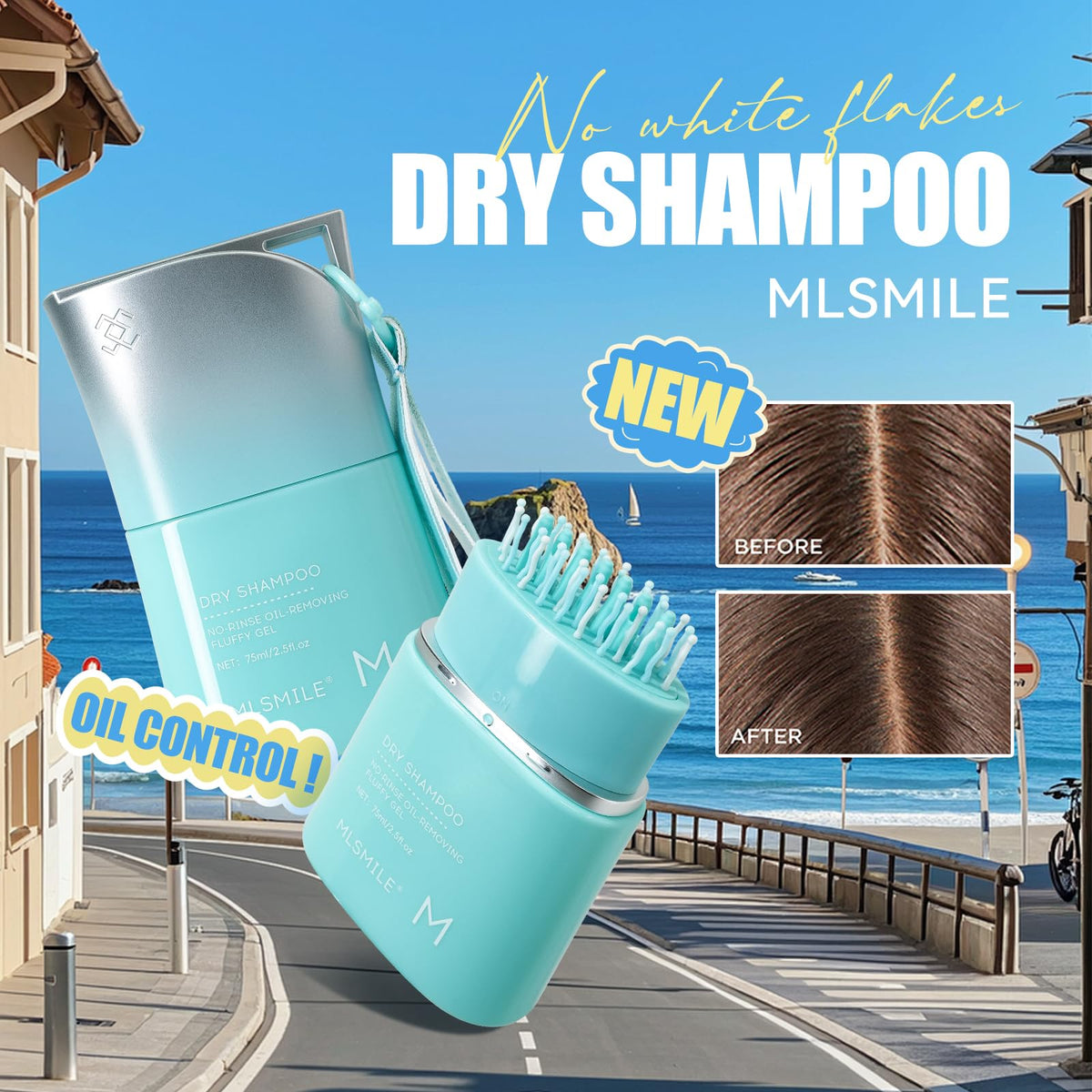 Dry Shampoo MLSMILE Leave-in Dry Shampoo Gel, Removing Oil from Hair