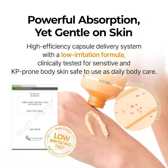 Dr. Melaxin Kojic Acid Turmeric Capsule Body Cream 200g