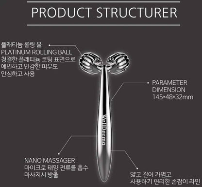 WellDerma Face Lifting Dark Silver Roller